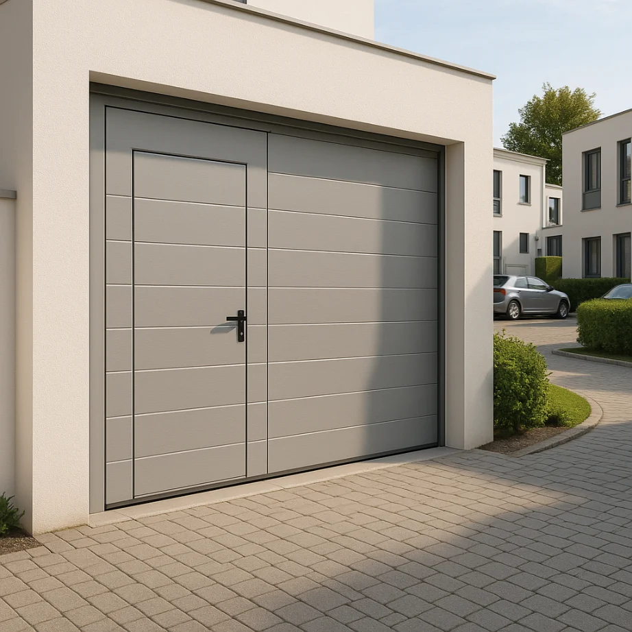 puertas de garaje automaticas con puerta peatonal precios